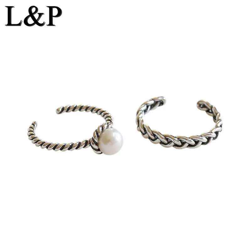 

2018 Anel Feminino New Fashion Elegant Simulated Pearl Real Rings For Women Vintage Weaving Style Ring For Wholesale Cute Gift