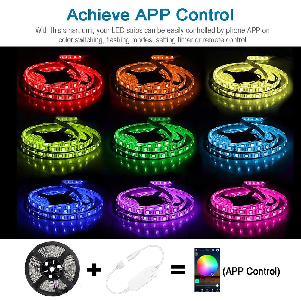 Wi Fi умный светильник полосы Управление RGB светодиодный Таймер Беспроводной голос