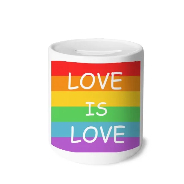 

Rainbow Gay Lesbian Transgender LGBT Money Box Saving Banks Ceramic Coin Case Kids Adults