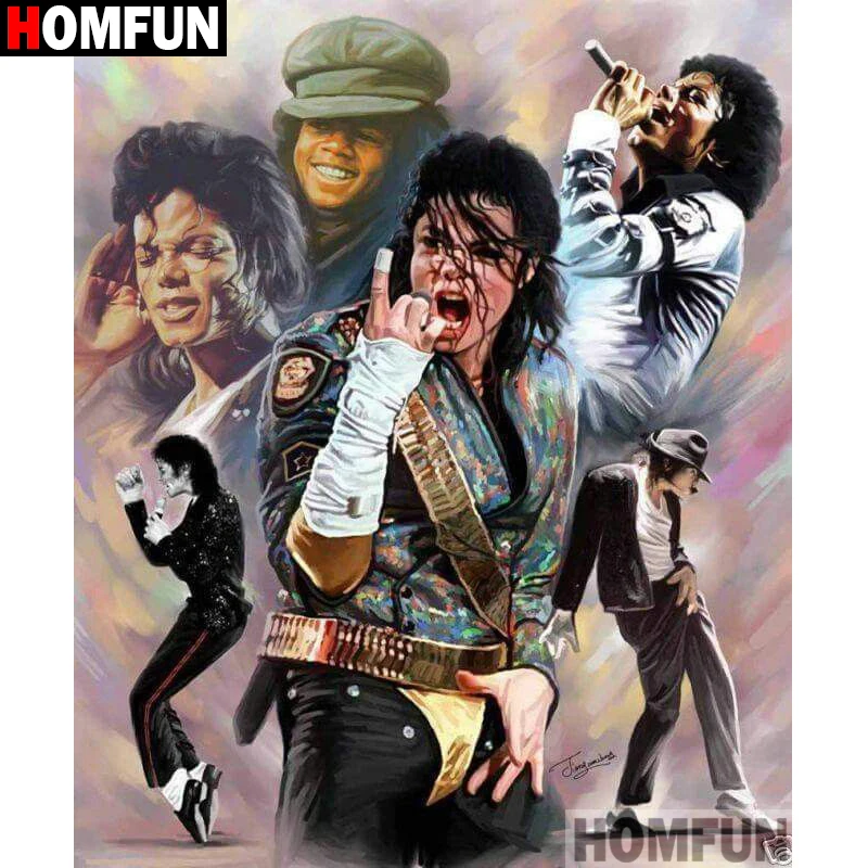 

HOMFUN Full Square/Round Drill 5D DIY Diamond Painting "male singer" Embroidery Cross Stitch 3D Home Decor Gift A12817