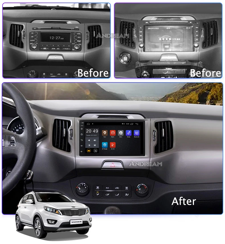 Sale 9 inch Android 8.1 Quad-Core car player for KIA Sportage R 2010-2016 GPS navigation Head Unit Radio audio multimedia 0 Sale 9 inch Android 8.1 Quad-Core car player for KIA Sportage R 2010-2016 GPS navigation Head Unit Radio audio multimedia 0
