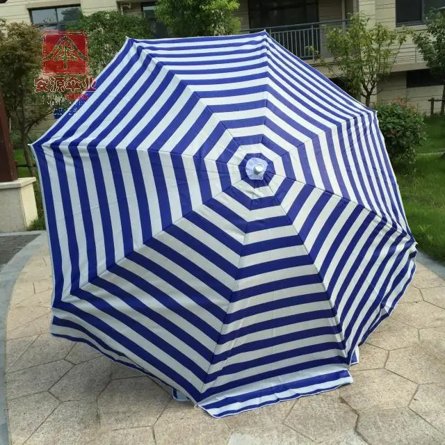 Big Red And White Striped Beach Umbrella Large Outdoor Advertising