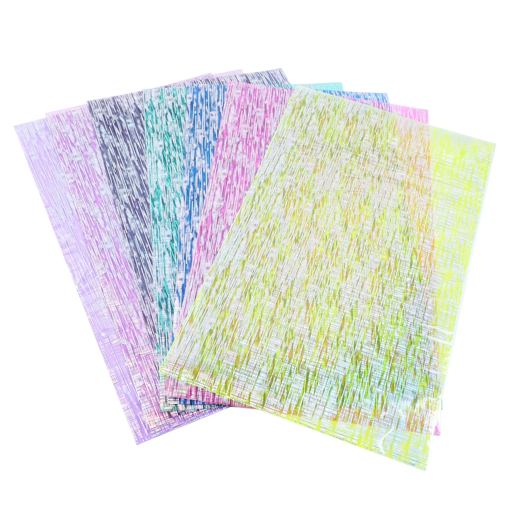 

David accessories 20*34cm Semi-transparent Printed Artificial Synthetic Leather For Hair Bow DIY Projects Handbag Shoes,1Yc5331