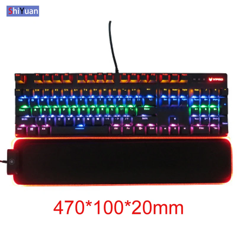 470*100 игровой RGB коврик для клавиатуры 8 видов цветов светодиодное освещение USB 1 4 м кабельная клавиатура