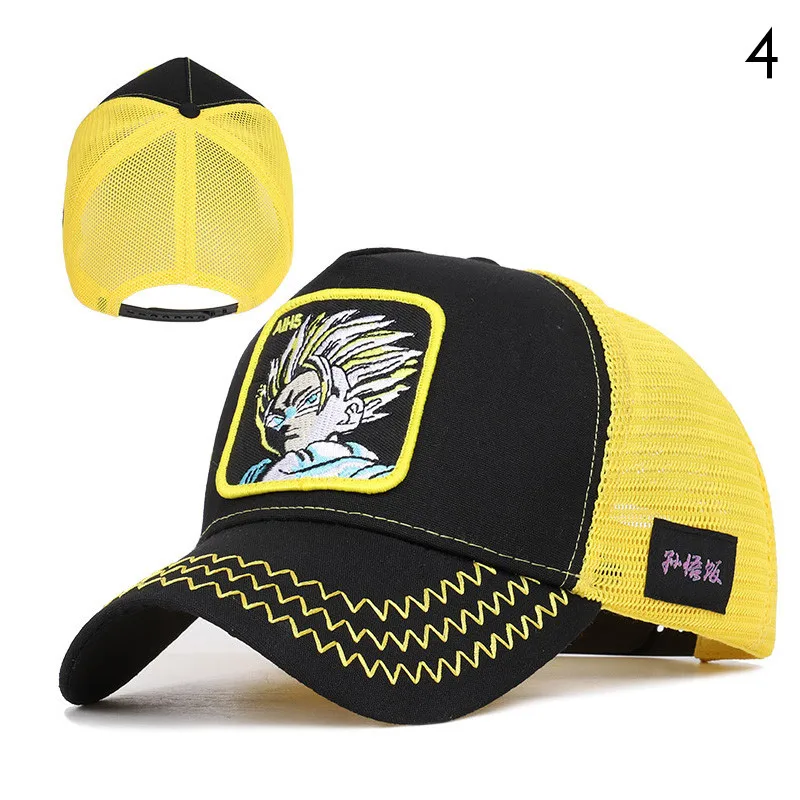 4 Dragon Ball Goku бейсбольная кепка s для мужчин и женщин Snapback Хип-Хоп Кепка летняя Bone gorra hombre Регулируемая Кепка для водителя грузовика сетчатая Кепка для папы CZX7 - Цвет: 4