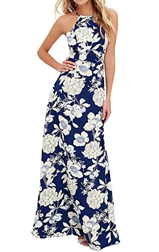 navy blue dress with white flowers