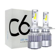 Elglux S2 H4 COB LED Far 72 W 7600LM Hi-Lo Işın Araba LED far ampulü Kafa Lambası Sis lambası 12 V Oto Aksesuarları Parçaları
