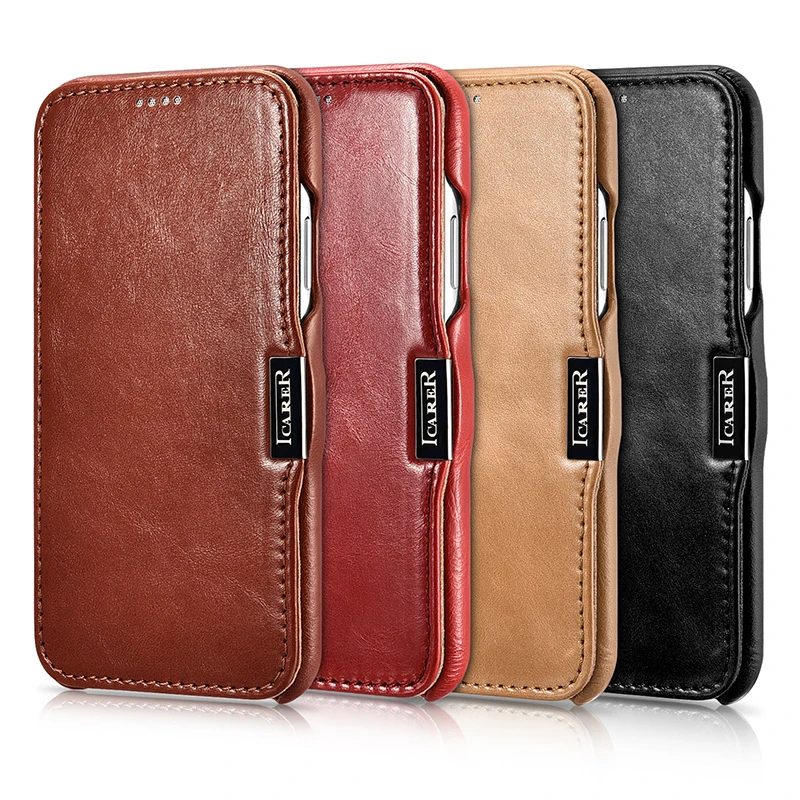 

Luxury Ultrathin Flip Retro Genuine Leather Cover for iPhone X XR XS Max Protection Business Shell Case for iPhone X XR XS Max