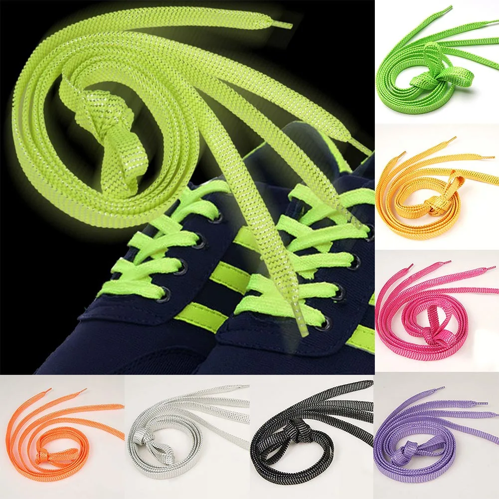 120cm Women Flat Sparkly Shoe Laces Super Extra Long Party Camping Shoelaces New