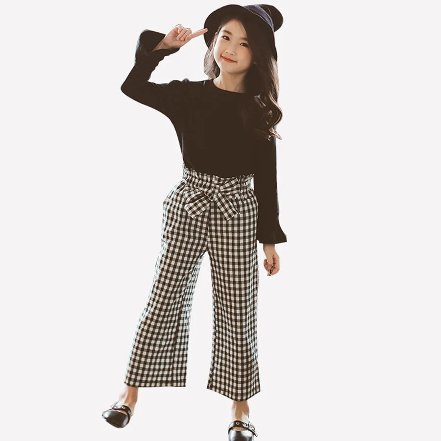 

Teenage girl clothes children's clothing set cotton T-shirt + pants Two-piece casual baby girl clothes set 6 8 10 12 14 years