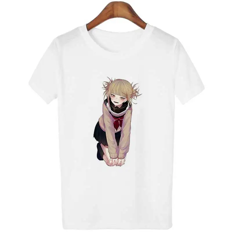 Женская футболка с принтом Ahegao женская Himiko Toga Футболка Harajuku мультяшный О