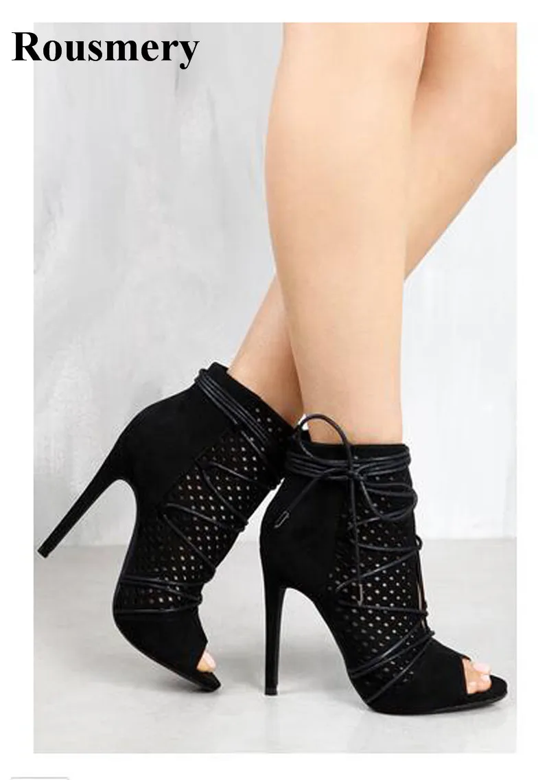 open toe gladiator boots