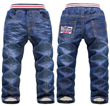 RK-108, брендовые зимние джинсы для мальчиков и девочек плотные теплые детские штаны брюки для мальчиков с кроликом, брюки для мальчиков и девочек, розничная - Цвет: as picture