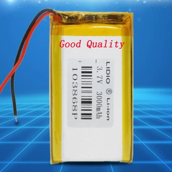 

shenzhen technology 10X38X68MM 3000 3.7v lithium polymer battery li po ion lipo rechargeable batteries for GPS POWER BANK massor