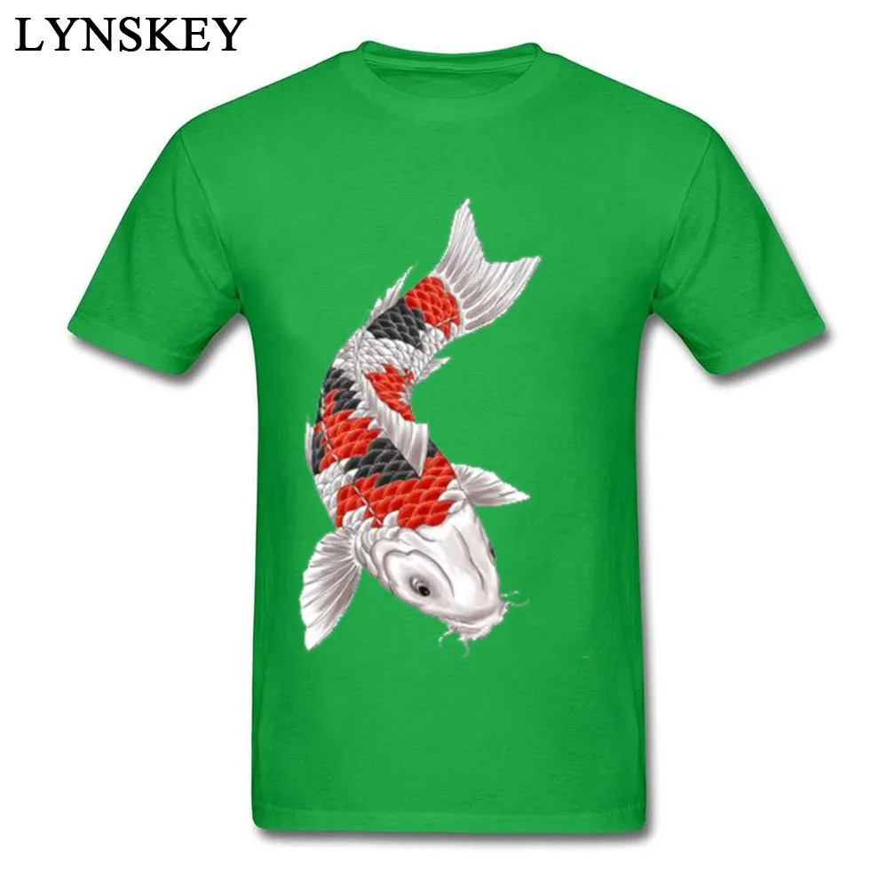 Special Design Summer/Fall 4-2-fish-tattoos-picture Short Sleeve T Shirts 100% Cotton Crew Neck Men's Tops Shirt Print Sweatshirts green