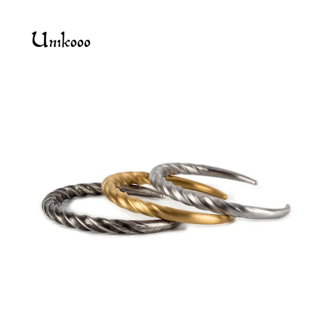 Horn Bangle Stainless Steel Twist Bracelet Mens Cuff Bracelets Horn Bangle Stainless Steel Twist Bracelet Mens Cuff Bracelets Twisted Bangles For Men Jewelry