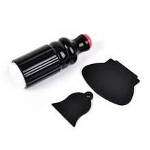 Bricolage noir Nail Art 1 pièces Stamper + 2 pièces grattoir ensemble Kit timbre estampage dispositif plaque Nail Art outils(China)