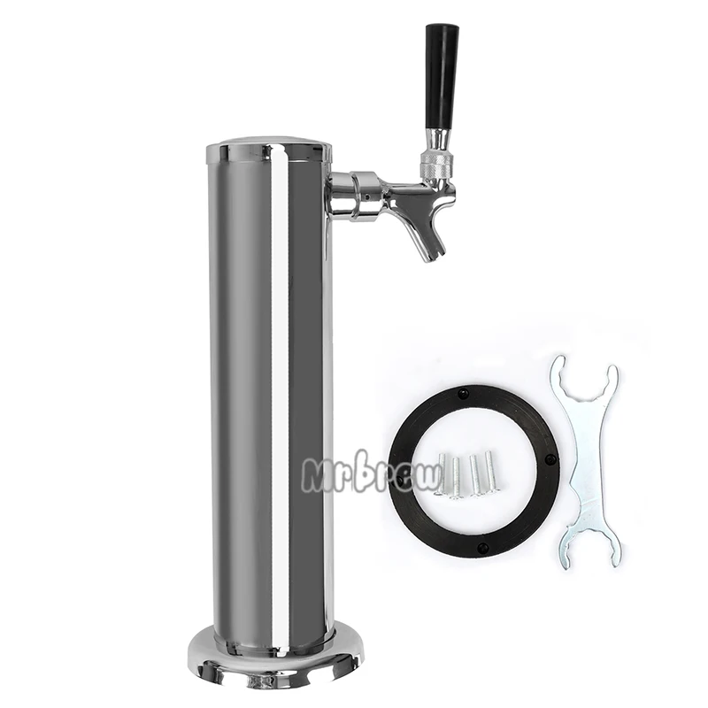 One Tap Chromeplated Beer Tower Single Tap