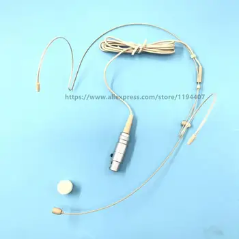 

10pcs Beige Headset Head Microphone For Sanson AKG Wireless Transmitter Mini XLR 3PIN Metal Connector