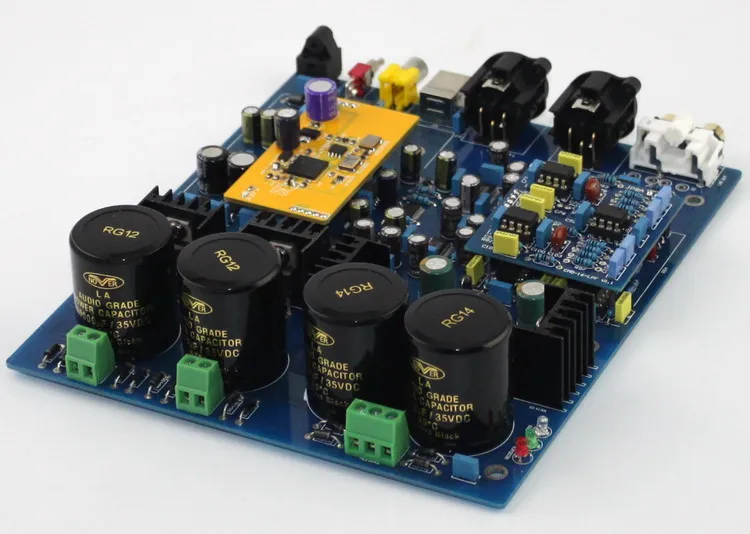 DSD1796 NE5532 Double Chip DAC Decoder Board Coaxial Optical Fiber USB Input for Audio DIY