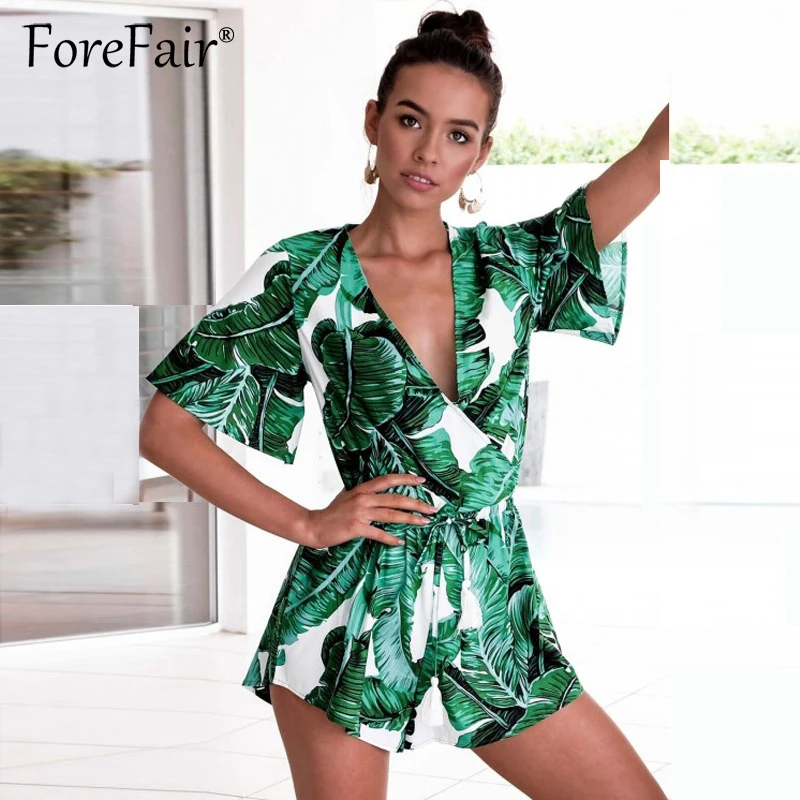 green leaf jumpsuit