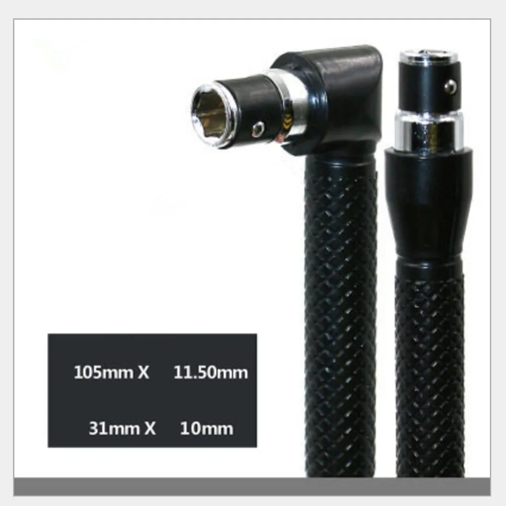 L-shaped Double-headed Socket Wrench Extension Handle Right Angle 1/4 Hex Shank 90 Degree Screwdriver Adapter Wrench Hand Tool