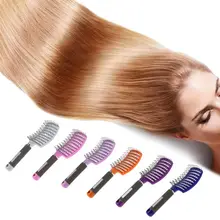 Массажная расческа для волос и кожи головы, нейлоновая щетина для женщин, влажные кудрявые расчески для волос, для салона, парикмахерские инструменты для укладки, противоскользящие