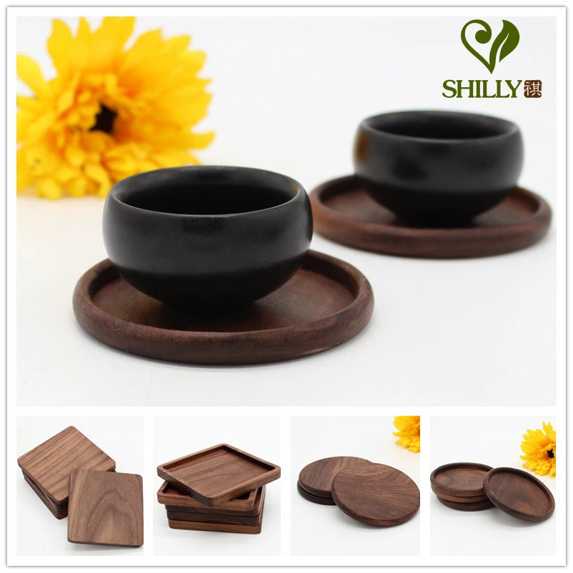 1pcs Rectangle Mini Wooden Pallet Coaster Set Whiskey Wine Glass Cup Mat Pad Hot Cold Drink Wood