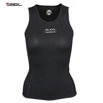 

Slinx Men Women 2mm Neoprene Wetsuit Vest High Quality Black Pull Over Sleeveless Vest Snorkeling Surfing Yoga