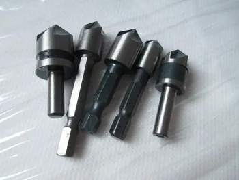 

5Pcs Drills Accessories Countersink Drill Bit Set Wood Milling Cutter HSS 5 Flutes 82 Degree Drill Metal Chamfering Wood Tools