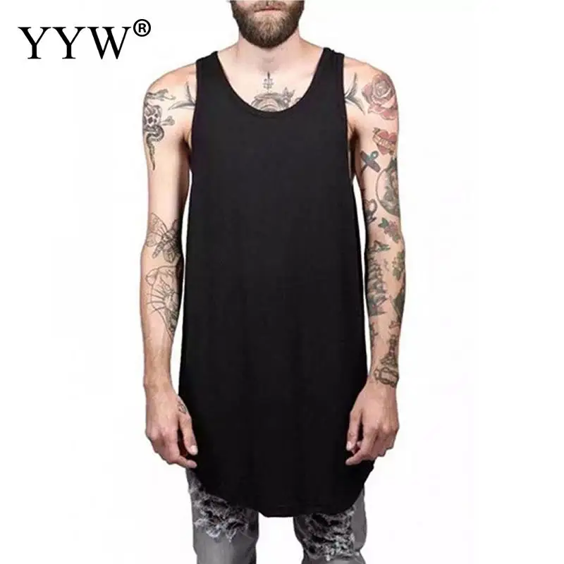 2017 Brand mens Tank Tops Summer Cotton Slim Fit Men Clothing Bodybuilding Undershirt White black Fitness tops tees | Мужская одежда