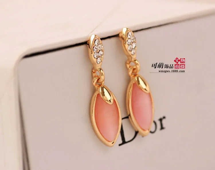 Drop shape earrings set with Austrian crystal lab-created for Woman Acrylic Stud Earrings Fashion Jewelry LQE0353 | Украшения и
