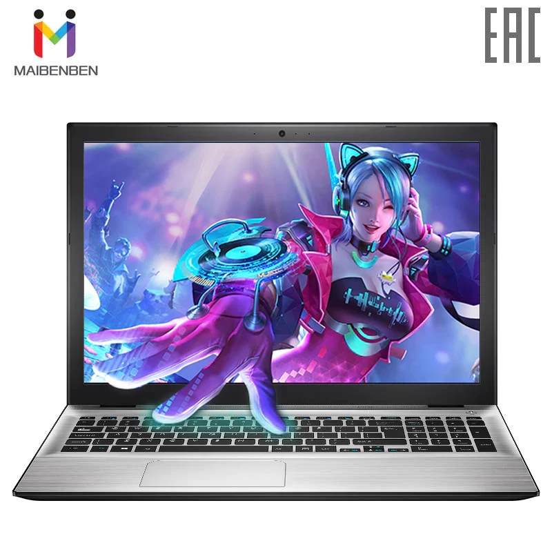 Ультратонкий ноутбук MAIBENBEN XIAOMAI5 15,6 дюймов FHD/TN/4415U/8G/240G SSD (M.2)/видеокарта GT 940MX-1G/DOS/серебристый