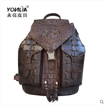 

yongliang leather crocodile leather shoulder bag shoulder leisure trend large capacity package men backpacks