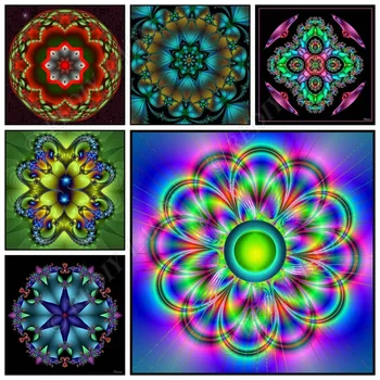 

Diamond Painting Cross Stitch Mandala Flowers Full Square/Round Drill Diamond Embroidery Rhinestones Mosaic Kits Arts & Crafts