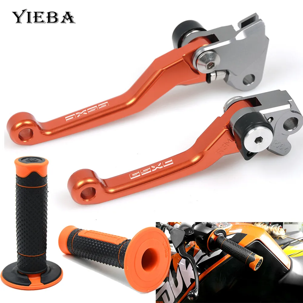 For  65XC 2004 2005 2006 2007 2008 2009 Motorcycle Grips Handle Rubber Bar Gel Grip Pivot Brake Dirt Bike Brake Clutch Lever