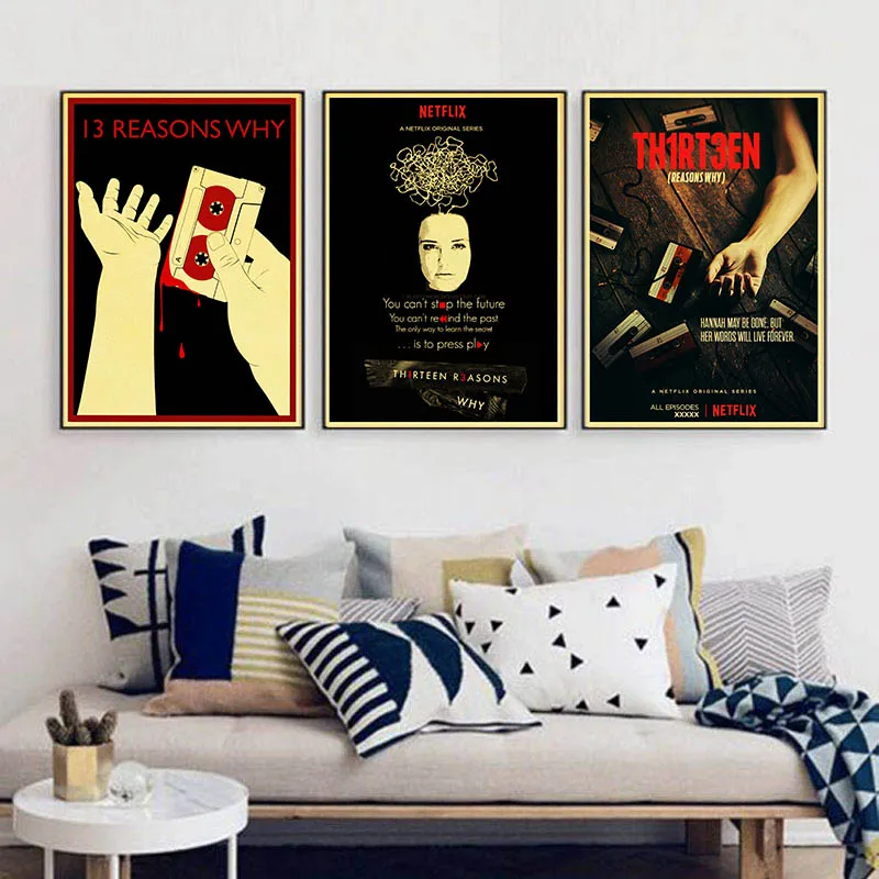 

Science fiction television series 13 Reasons Why Vintage Paper Poster Wall Painting Home Decoration 42X30 CM 30X21 CM
