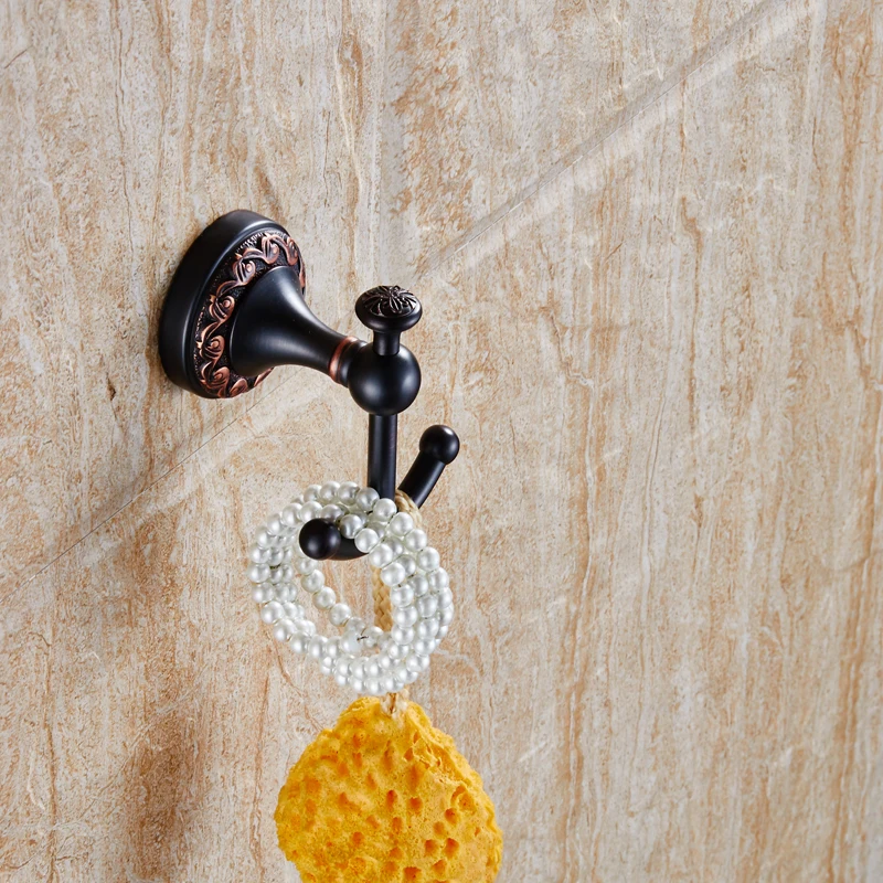 Top Quality Bathroom Robe Hook Europe Style Antique Clothes Hook Brass