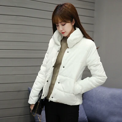 Preppy Style Women Winter Coats With Hood Thick Slim Single Breasted Fashion Plus Size Gray Pink White Black Blue Warm Coats