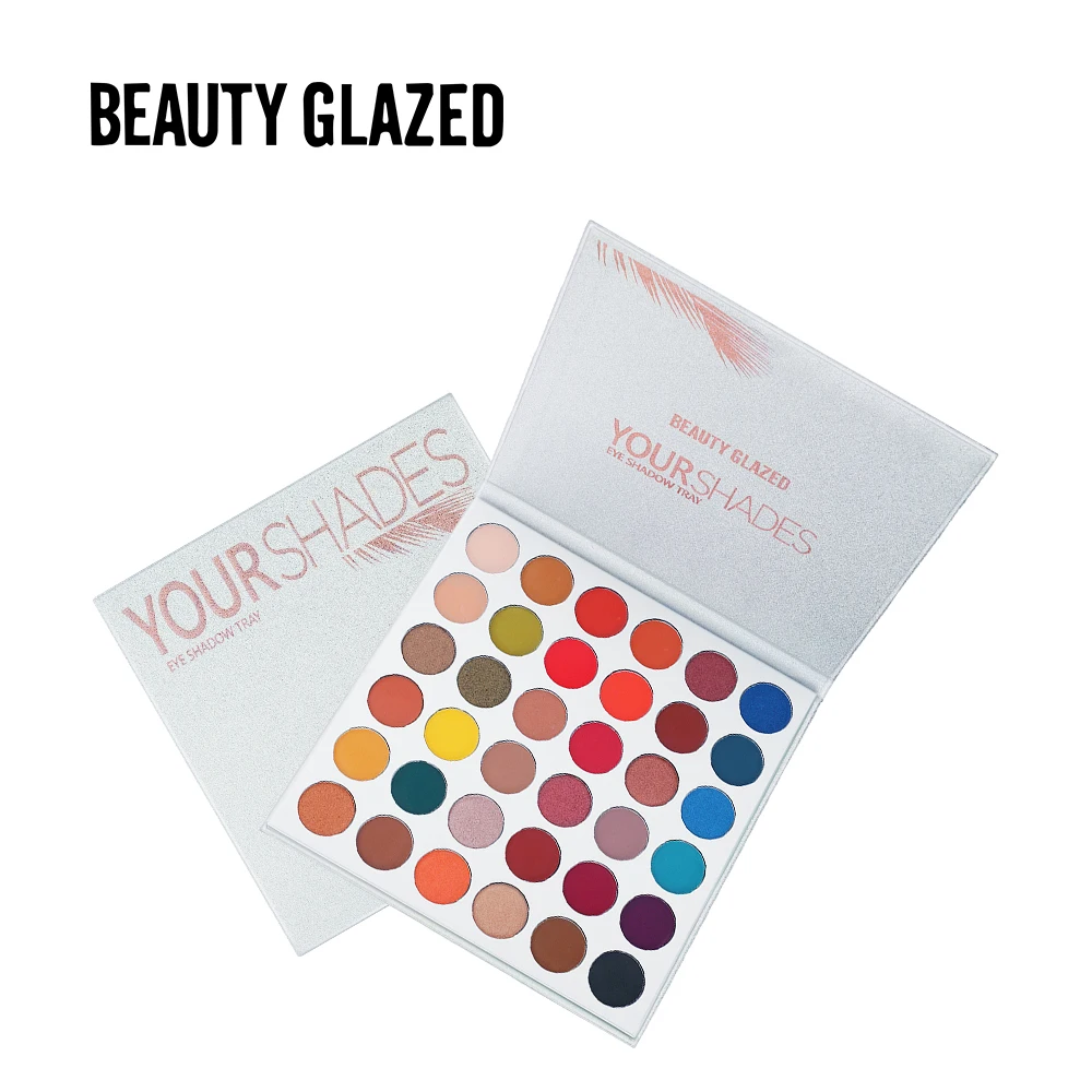 Палитра теней для век 2020 Beauty Glazed 36 цветов блестящие пигментированные тени