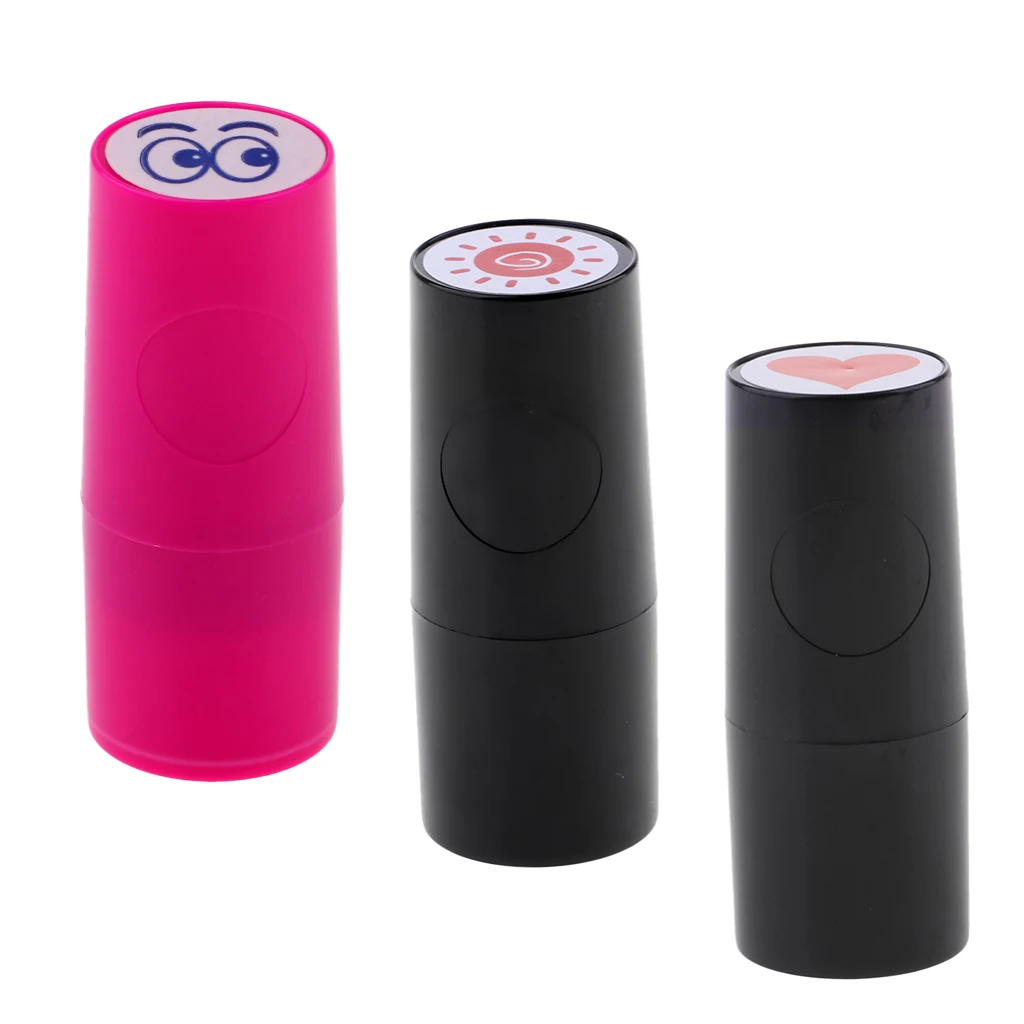 3 Count  Long Lasting Golf Ball Stamp Stamper Cute Heart  Sun Shape Cartoon Eye Marker Seal Birthday Gift  For Golfer