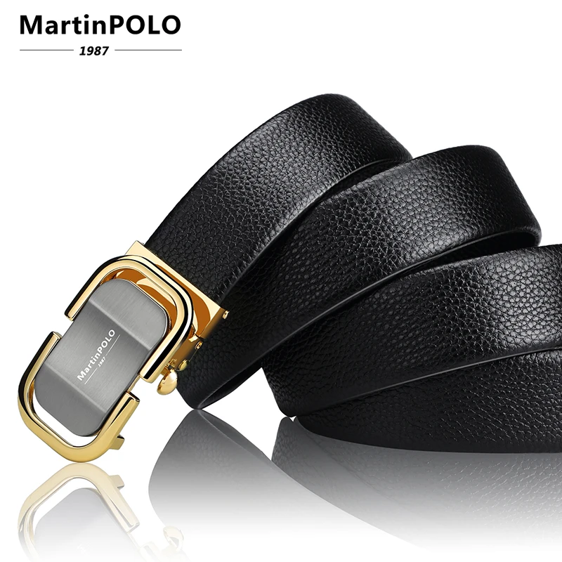 Men's Belt Leather Belts for Men Automatic Buckle Man Genuine Leather Belt Male Cowhide Strap Cinturones Para Hombre MP0302P