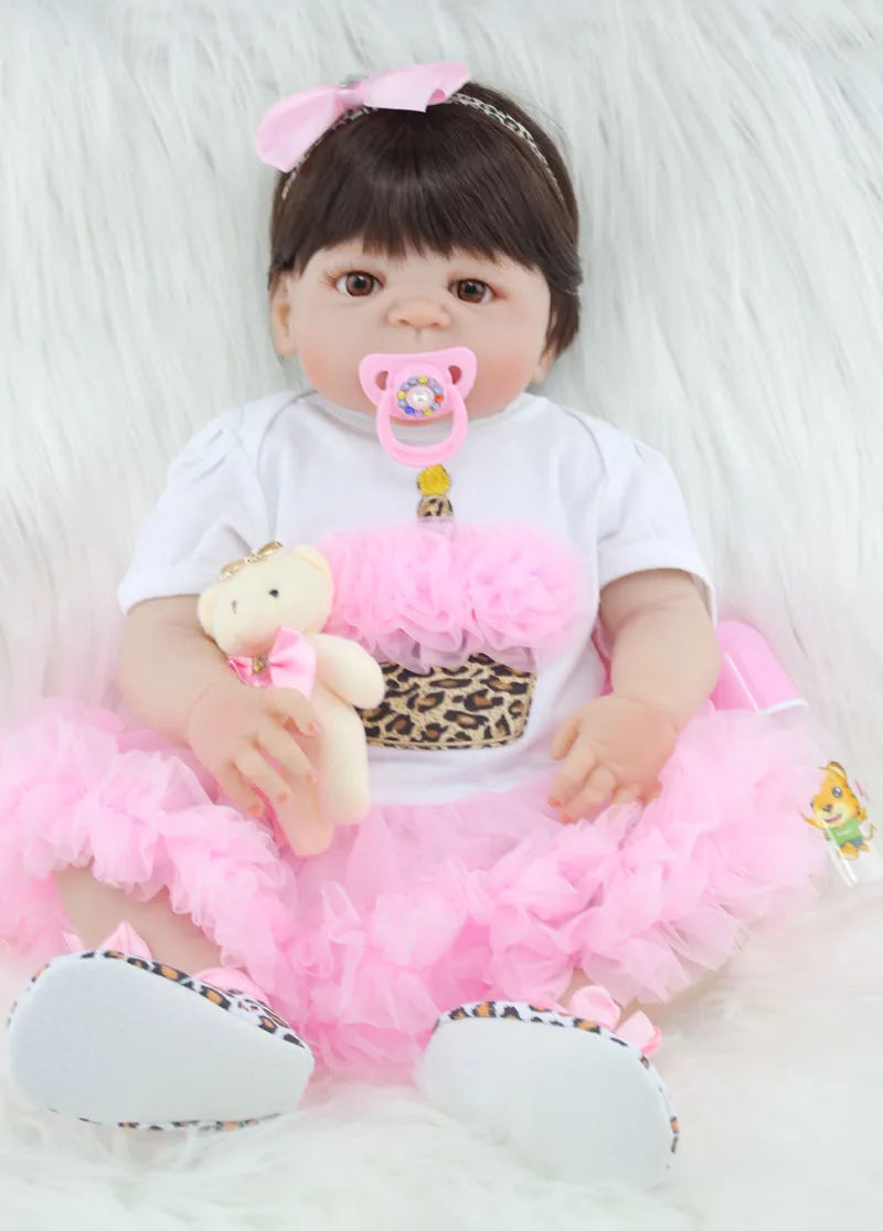 Реалистичная 55 см силиконовая кукла Reborn Baby Girl Lovely 22 &quotвиниловая для