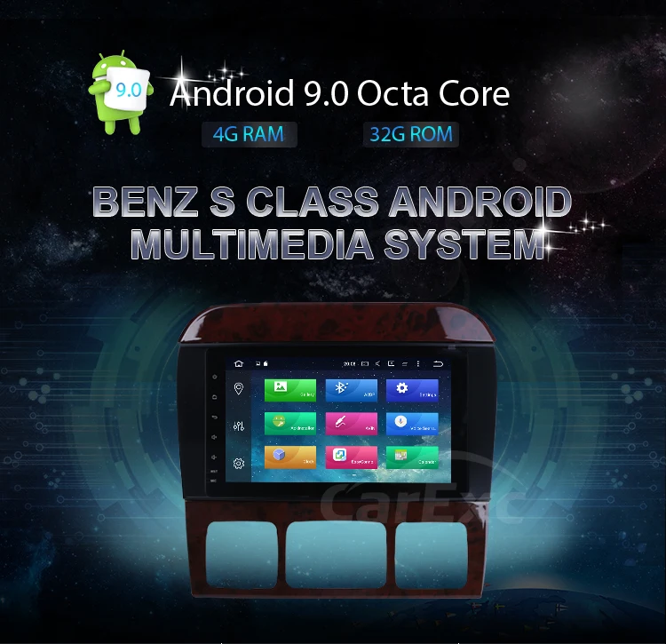 Discount 8 Inch Android 9.0 Octa Cores Car Radio Stereo Systemr For Mercedes Benz S320 S350 S400 W220 W215 S Class GPS Multimedia Carplay 15