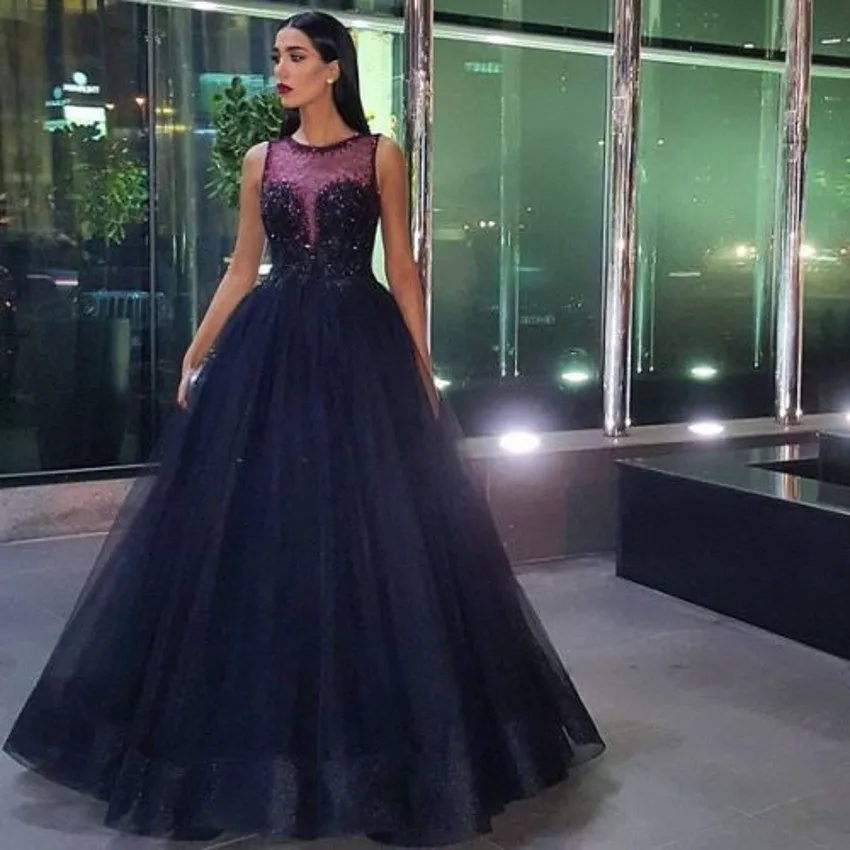 Shiny Black Long Ball Dresses