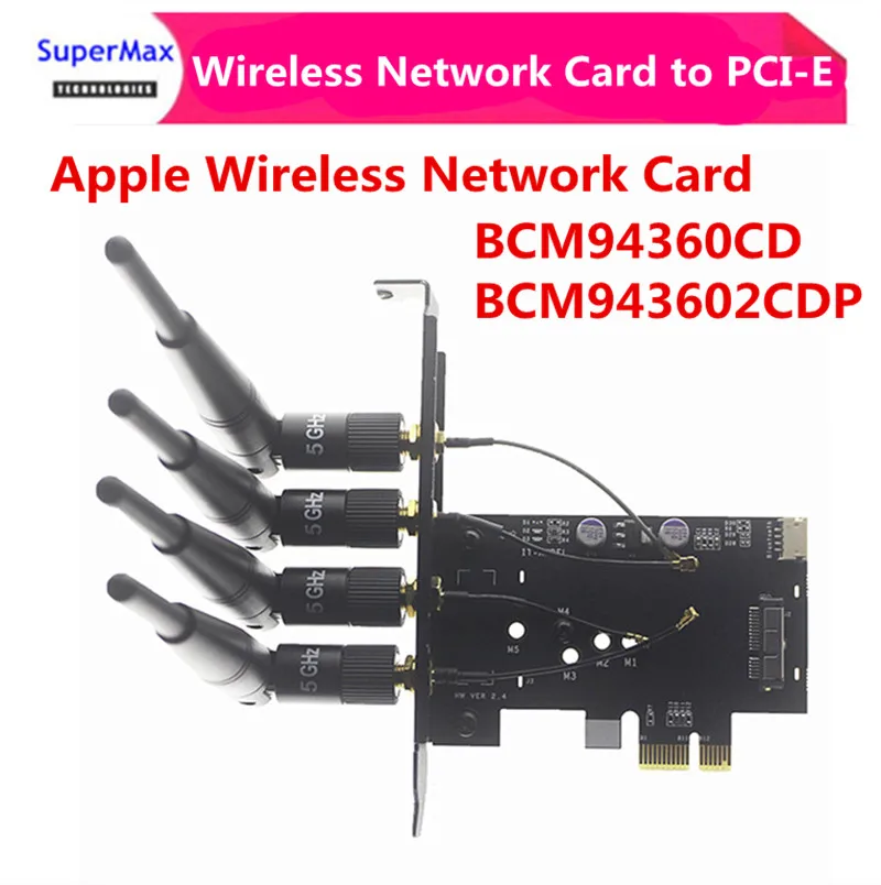 

New BCM94360CD BCM943602CDP Wireless network adapter change-over Desktop PCI-E Transfer Card Adapter board