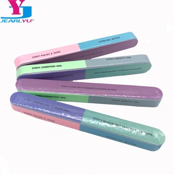 Billige 4 Teile/los Nagel Puffer Block 7 Seite Nagel Schwamm Schleif Block Shiner Buffer UV Gel Polierer Nagel Datei Maniküre Salon Pflege Werkzeuge
