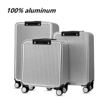 Алюминиевый TSA замок на колёсиках багаж Спиннер Металлический Чемодан Сумки на колесиках hardside багаж