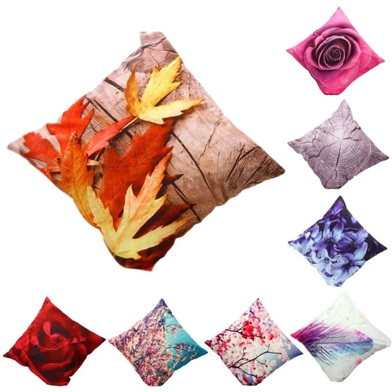 BZ143 Luxury Luxury Cushion Cover Pillow Case Home Textiles supplies 3D Flower Print Sofa