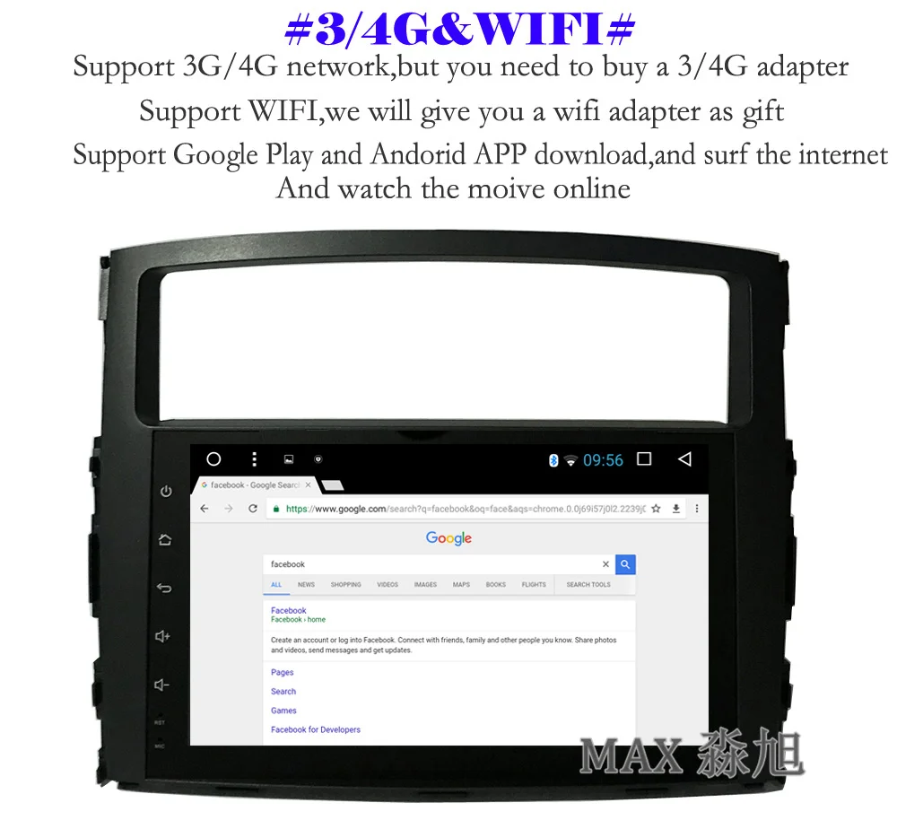 Excellent MAX Android 8.1.0 Car DVD For Mitsubishi PAJERO V97 2006 2007 2008 2009 2010 2011 2012 2013 2014 2015 Radio RDS GPS Free Map SWC 7